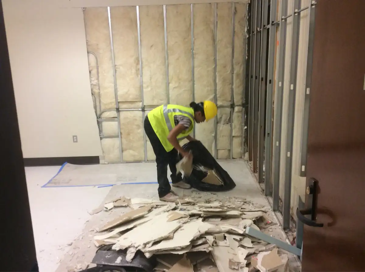 Selective interior demolition and drywall removal