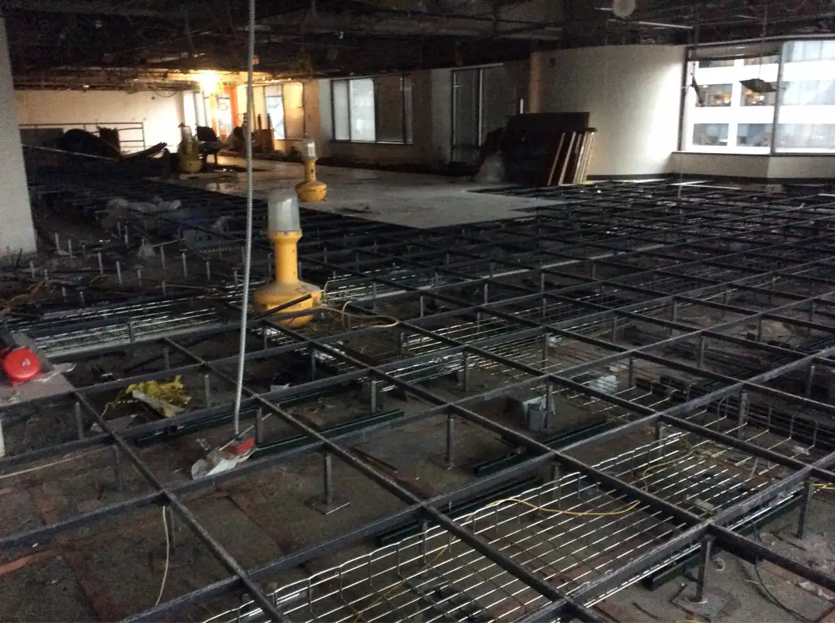 Office floor demolition, phased around occupied space