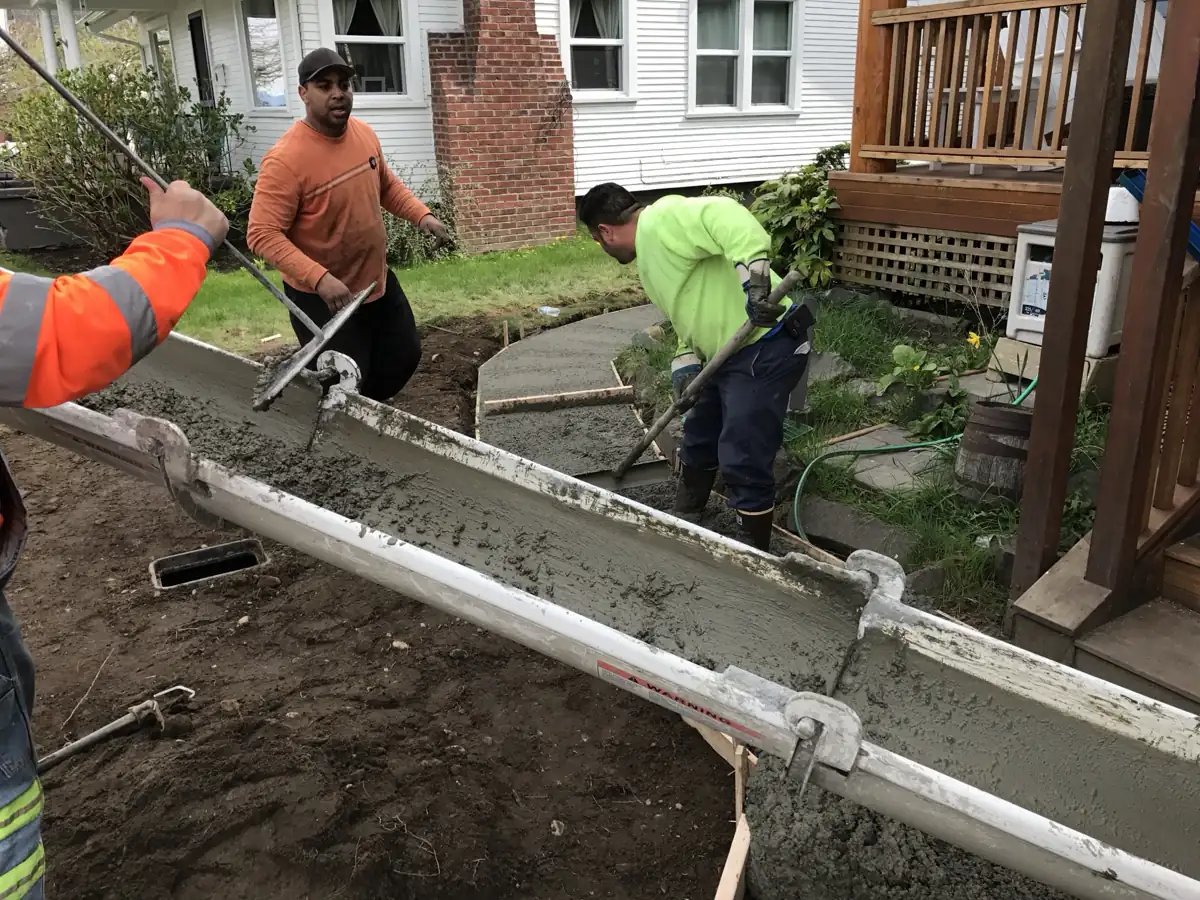 Pouring a new front walkway to the porch