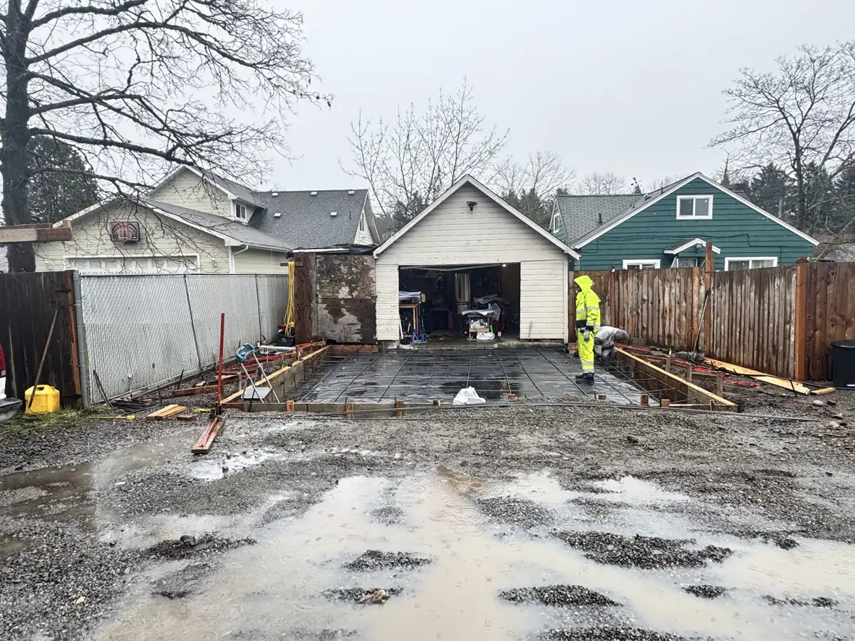 Site prep for a new garage slab
